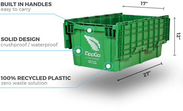 Rent Eco-Friendly Plastic Moving Boxes, Bins & Crates